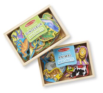 Melissa & Doug Wooden Magnets Set – Animals and Dinosaurs With 40 Wooden Magnets