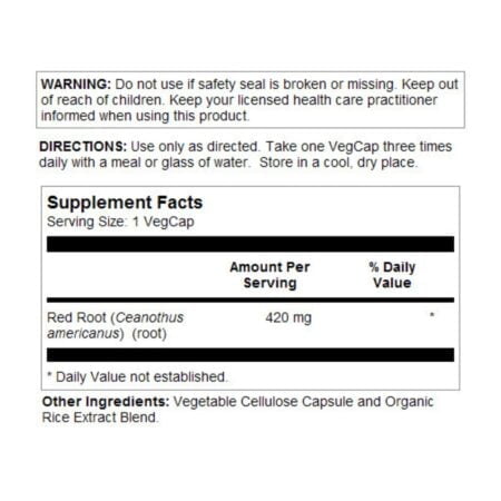 SOLARAY Red Root Capsules, 420 mg | 100 Count - Image 2