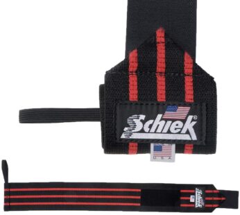 Schiek Sports Model 1112 Heavy Duty 12″ Wrist Wraps – Black/Red