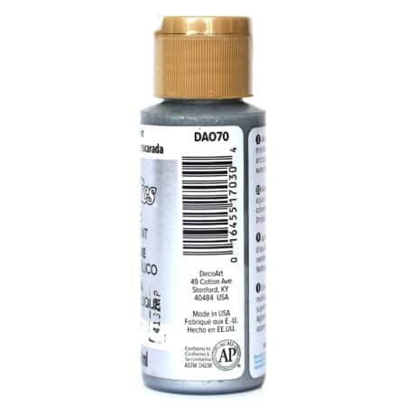 DecoArt Dazzling Metallics 2-Ounce Shimmering Silver Acrylic Paint - Image 2