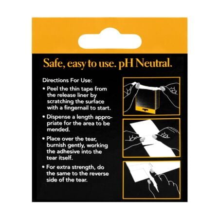 Lineco Self-Adhesive Document Repair Tape, 1" by 35', Transparent 1"X35' - Image 2