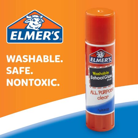 Elmer's All Purpose School Glue Sticks, Clear, Washable, 4 Pack, 0.24-ounce sticks - Image 2