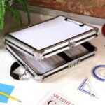 Vaultz Locking Clipboard with Storage - Heavy Duty Metal Clip Board Box Holds 8.5" x 11" L - Image 3