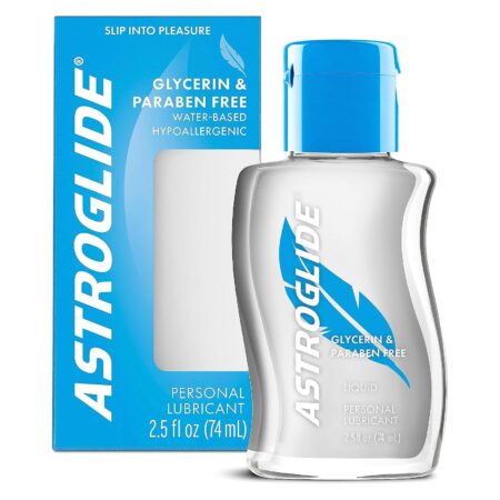 Astroglide Glycerin & Paraben Free Personal Lubricant (2.5oz), Hypoallergenic, Water Based