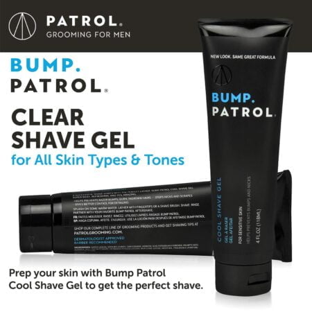 Bump Patrol Cool Shave Gel - Sensitive Clear Shaving Gel With Menthol Prevents Razor Burn, - Image 3