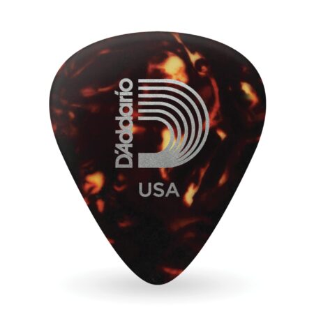 D'Addario Shell-Color Celluloid Guitar Picks, 10 pack, Extra Heavy