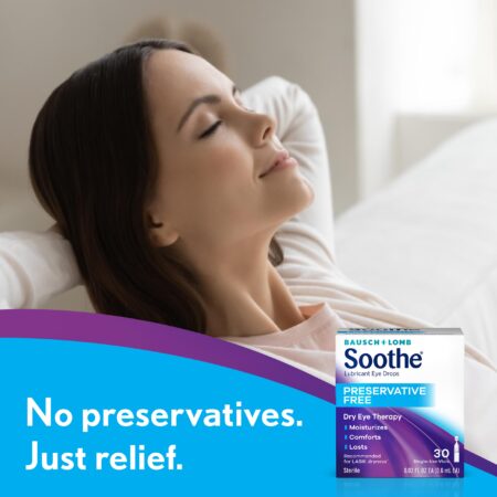 Soothe Preservative Free Lubricant Eye Drops, Long-Lasting Dry Eye Relief, Moisturizing & - Image 5