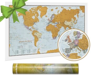 Maps International Scratch The World Travel Edition Map Print – 11.69 x 16.53 in