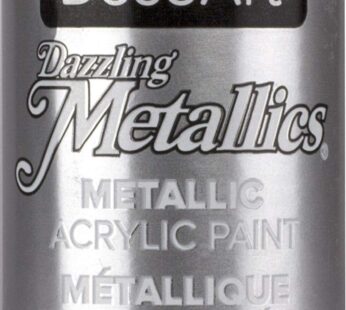 DecoArt Dazzling Metallics 2-Ounce Shimmering Silver Acrylic Paint