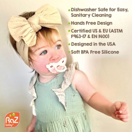 RaZbaby RaZberry Silicone Baby Teether Toy - Berrybumps Soothe Babies Sore Gums - Hands Fr - Image 3