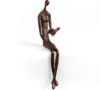 Danya B. ZD8354 Contemporary Home and Office D?cor ? Bronze Sculpture of Woman Reading Boo