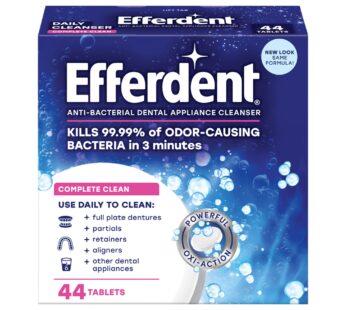 Efferdent Denture Cleanser Tablets, Complete Clean, Cleanser for Retainer and Dental Appli