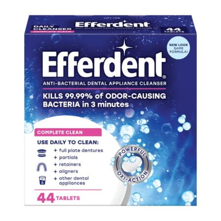 Efferdent Denture Cleanser Tablets, Complete Clean, Cleanser for Retainer and Dental Appli