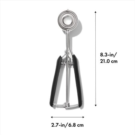 OXO Good Grips Medium Cookie Scoop,Black/Silver - Image 2