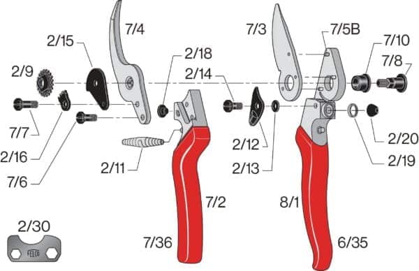 Felco Ergonomic Hand Pruner with 1-inch Cutting Capacity, 8.25in - 100052387 - Image 2