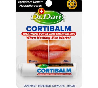 Dr. Dan’s Cortibalm – 1 Pack – for Dry Cracked Lips – Healing Lip Balm for Severely Chappe