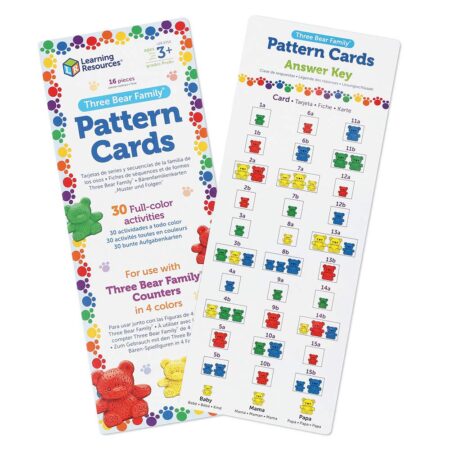 Learning Resources Three Bear Family Pattern Cards, Homeschool, Early Math Skill Learning, - Image 3