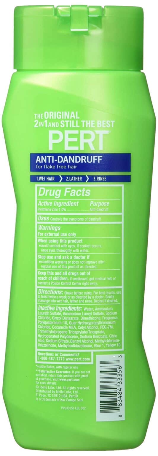 Pert Plus Dandruff Control Pyrithione Zinc For Flake Free Hair 2 In 1 Shampoo Unisex, 13.5 - Image 2