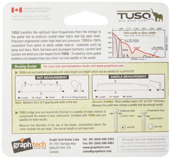 GraphTech PQ500000 TUSQ Electric Guitar Nut, Fender Style Slotted - Image 2