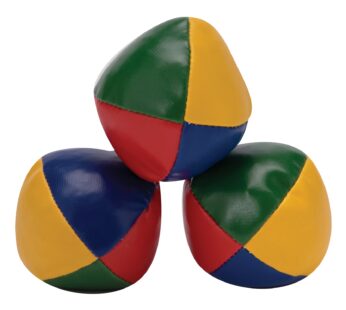 Schylling Classic Juggling Balls – Colorful Vinyl Toss-and-Catch Balls with Bead Filling –