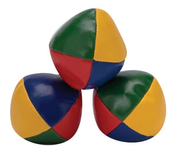 Schylling Classic Juggling Balls - Colorful Vinyl Toss-and-Catch Balls with Bead Filling -