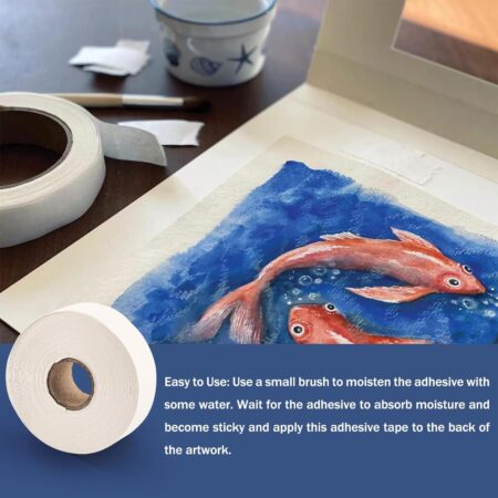 Lineco, Archival Water Activated Paper Hinging Tape, Acid-Free with Neutral pH, for Hingin - Image 4