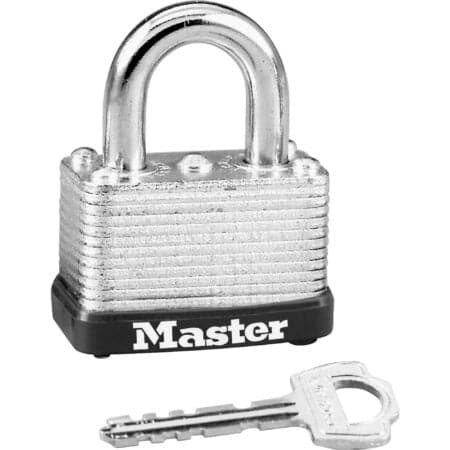 Master Lock 22D Laminated Steel Warded Padlock, 1-1/2-Inch Wide Body, 5/8-Inch Shackle Hei