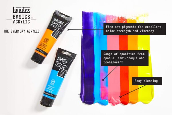 Liquitex BASICS Acrylic Paint, 118ml (4-oz) Tube, Gold - Image 3