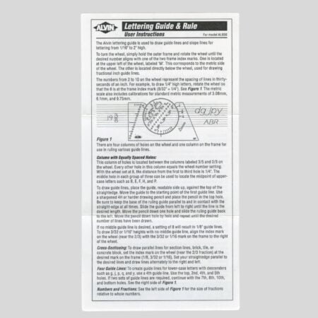 ALVIN AL666 Lettering Guide And Rule Template, Multipurpose Tool For Drafting, Design, And - Image 3