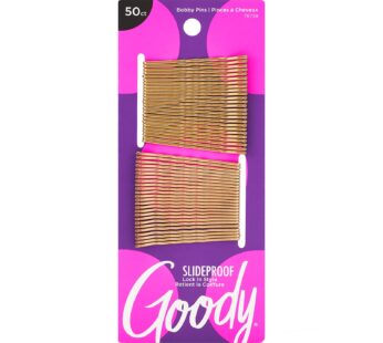 Goody Ouchless Hair Bobby Pins – 50 Count, Metallic Blonde – Slideproof and Lock In Place
