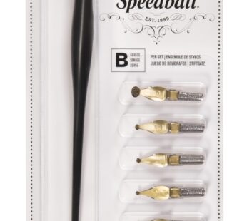 Speedball B-Series Lettering Pen Set – 1 Penholder w/ 6 Nibs