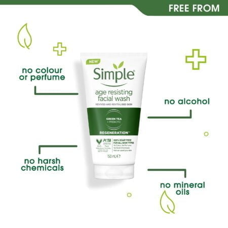 Simple Regeneration Age Resisting Facial Wash 150 ml - Image 3