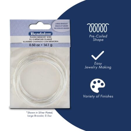 Beadalon Carbon Steel Memory Wire, Round, Necklace, Gold Color, 0.5 oz, Approx. 18 coils - Image 2