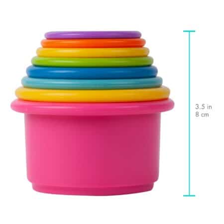 The First Years Stack & Count Stacking Cups - Colorful Baby Stacking Water Toys Set - Stac - Image 7