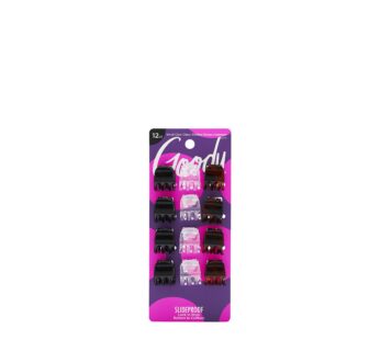Goody Small Basic Half-Claw Clips, 3 Prong Hair Clips, Assorted Neutral Colors, All Hair T