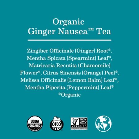 Earth Mama Organic Ginger Nausea? Tea | Comforts Occasional Nausea + Morning Sickness, 16 - Image 4
