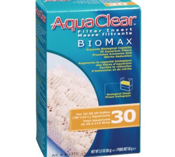 Aquaclear A1371 30-Gallon Biomax, 65g (2.3OZ) , White