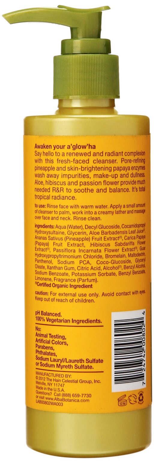 Alba Botanica Hawaiian Enzyme Face Cleanser, Pineapple, 8 oz - Image 2