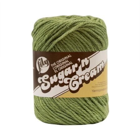 Lily Sugar 'N Cream The Original Solid Yarn, 2.5oz, Medium 4 Gauge, 100% Cotton - Sage Gre