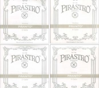 Pirastro Piranito 4/4 Violin String Set – Chromesteel/Steel – Medium Gauge – Ball End E