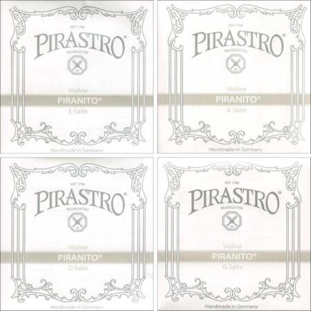 Pirastro Piranito 4/4 Violin String Set - Chromesteel/Steel - Medium Gauge - Ball End E