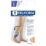 Truform 20-30 mmHg Compression Stockings for Men and Women, Thigh High Length, Dot-Top, Op - Image 6