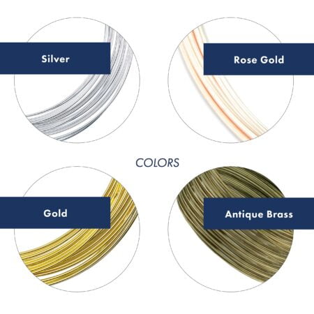 Beadalon Carbon Steel Memory Wire, Round, Necklace, Gold Color, 0.5 oz, Approx. 18 coils - Image 5