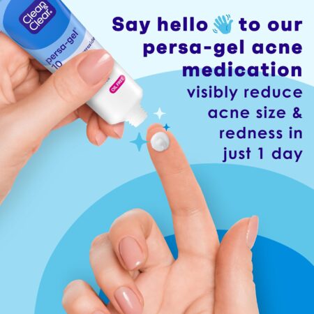 Clean & Clear Persa-Gel 10 Acne Medication Spot Treatment with Maximum Strength 10% Benzoy - Image 3