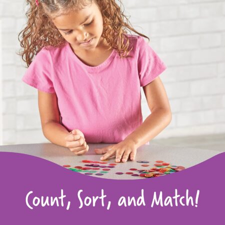 Learning Resources Transparent Color Counting Chips - 250 Pieces, Ages 5+, Math Counters f - Image 2