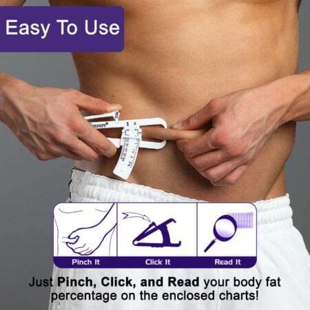 Accu-Measure Body Fat Caliper - Handheld BMI Body Fat Measurement Device - Skinfold Calipe - Image 2