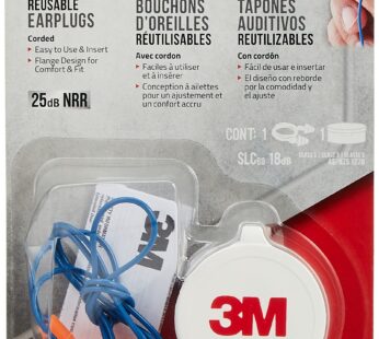 3M Safety Corded Reusable Earplugs, 90586-00000T