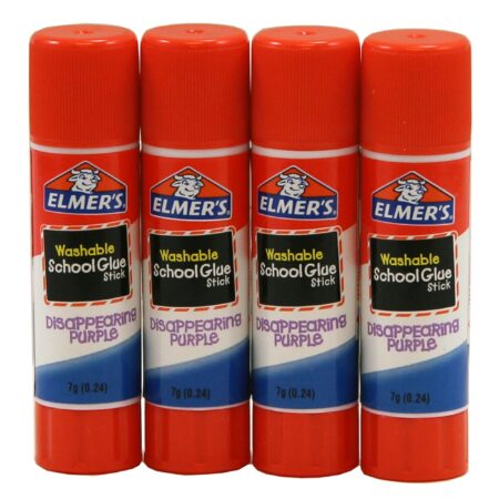 Elmer's Disappearing Purple School Glue Sticks, 0.24 oz Each, 4 Sticks per Pack (E543) - Image 3