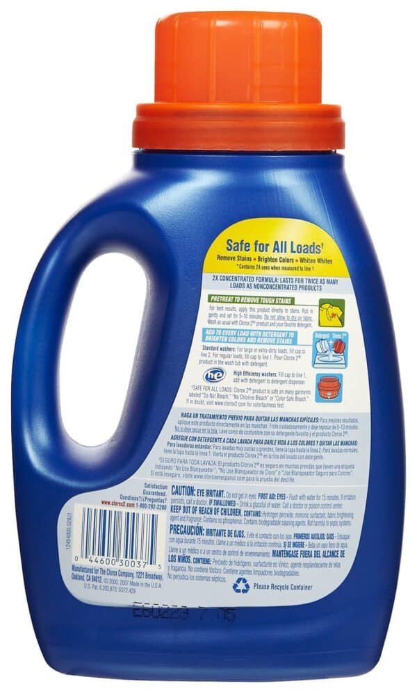 Clorox 2 for Colors 3-in-1 Laundry Additive, Original Scent, 33 Fluid Ounces (Package May - Image 2