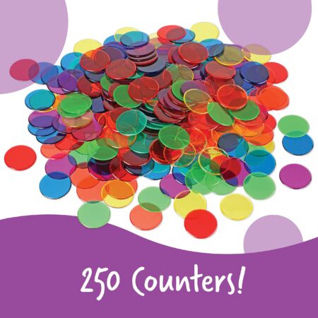 Learning Resources Transparent Color Counting Chips - 250 Pieces, Ages 5+, Math Counters f - Image 3